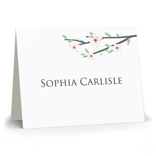 Floral Branch Folded Note Cards